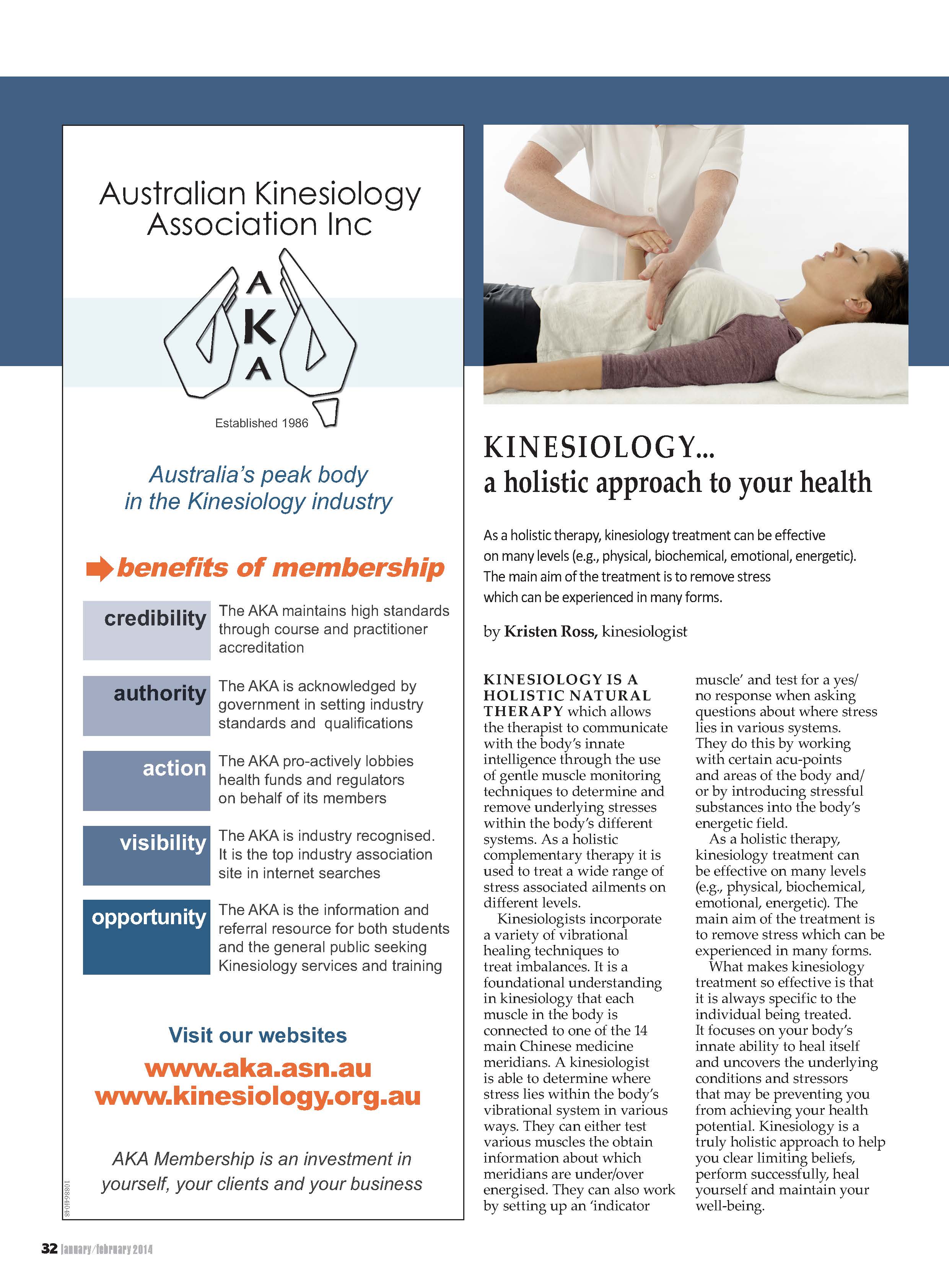 Kinesiology Article in Living Now Magazine